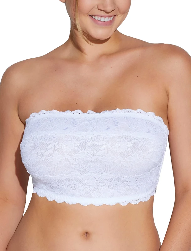 Cosabella Women's Say Never Curvy Flirtie Bandeau Bra, White, XL