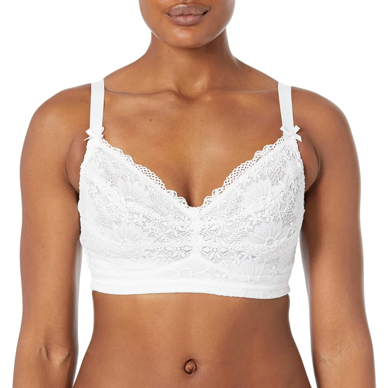Cosabella Women's Campania Curvy Bralette Bra, White/White, XS