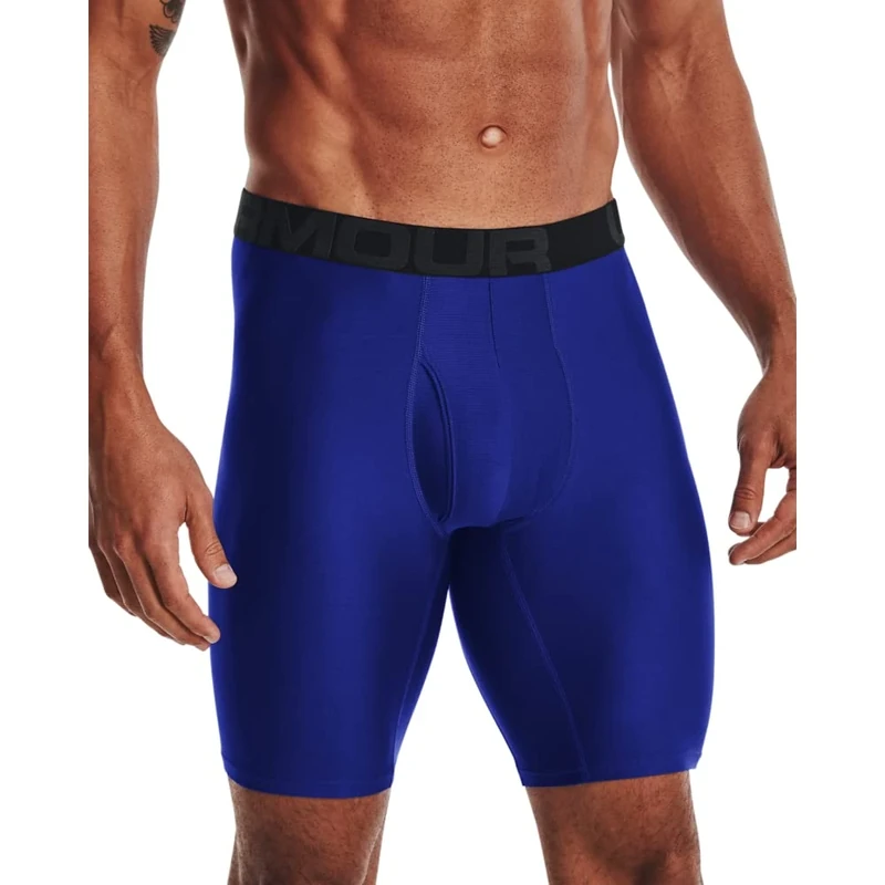Under Armour Men's Tech 9-inch Boxerjock 2-Pack , Royal (400)/Academy , Medium