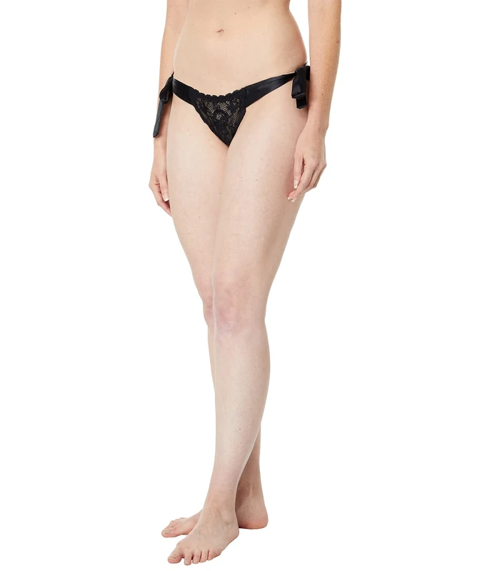 Cosabella Women's Say Never Brazilian Thong Panties, Black/Black, S-M