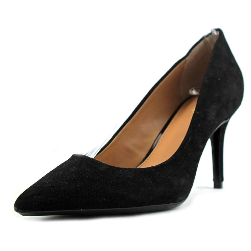 Calvin Klein Women's Gayle2 Pump, Black Suede, 3.5 UK