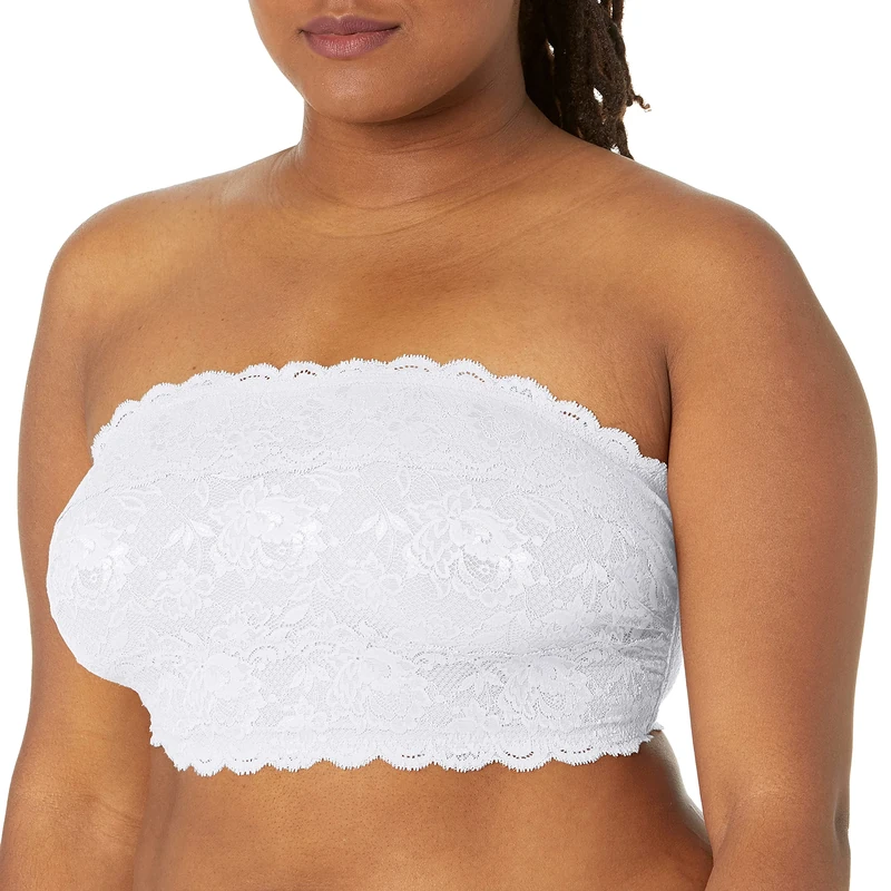 Cosabella Women's Say Never Curvy Flirtie Bandeau Bra, White, XS