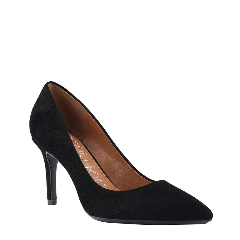 Calvin Klein Women's Gayle Pump, Black Suede, 5 UK
