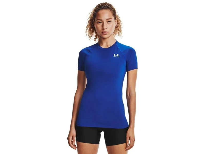 Under Armour Women's HeatGear Compression Short-Sleeve T-Shirt, Royal (400)/White, M