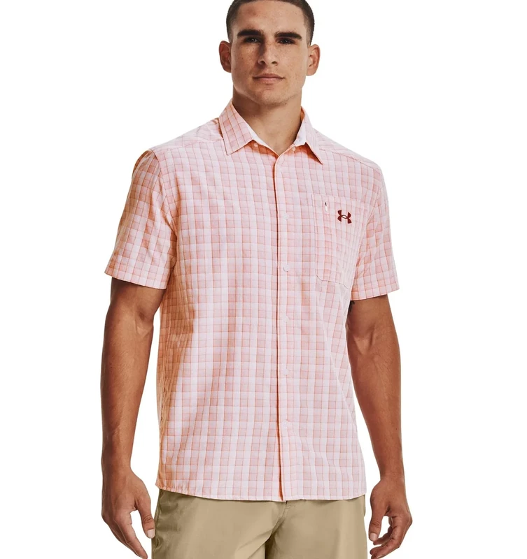 Under Armour Men's Drift Tide 2.0 Plaid Short-Sleeve T-Shirt , White (101)/White , Medium