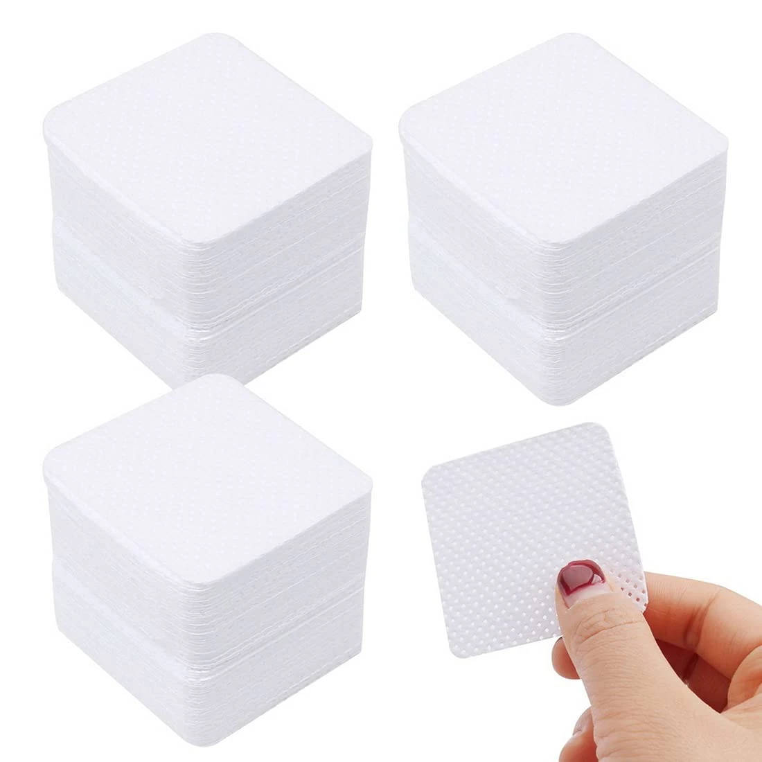 600 Pcs Lint Free Wipes For Nails, Nail Wipe Pads Lint Free Wipe Nails Art UV Gel Polish Absorbent Remover Wipes for Diy Nail (5x5cm, 600)