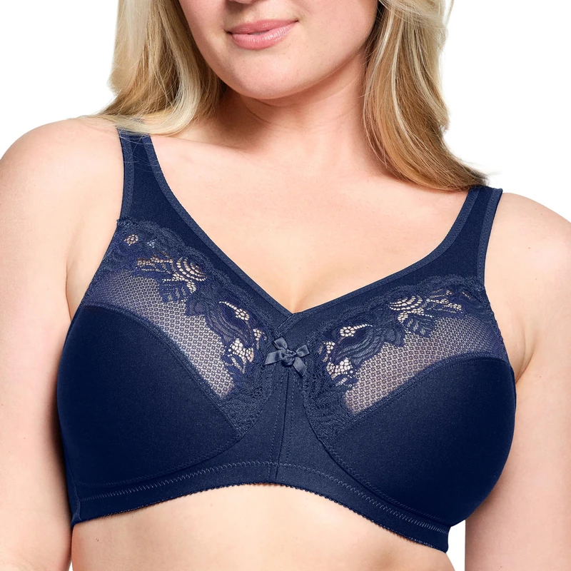 Glamorise MagicLift Minimizer Wirefree Bra 1003 (Women's & Women's Plus) Blue