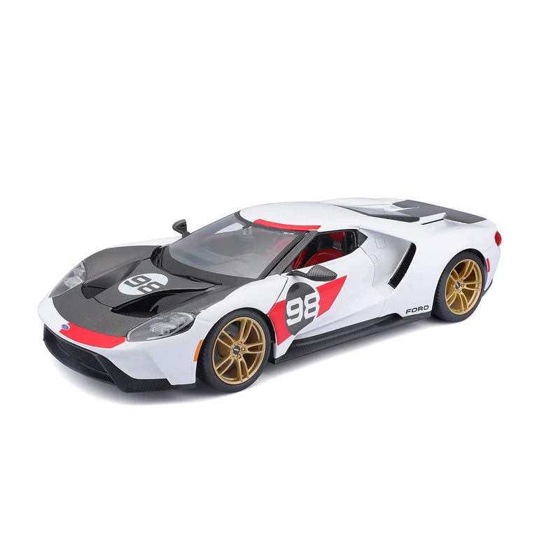 Maisto 1:18 Ford GT 2021 Heritage White Diecast Model Car