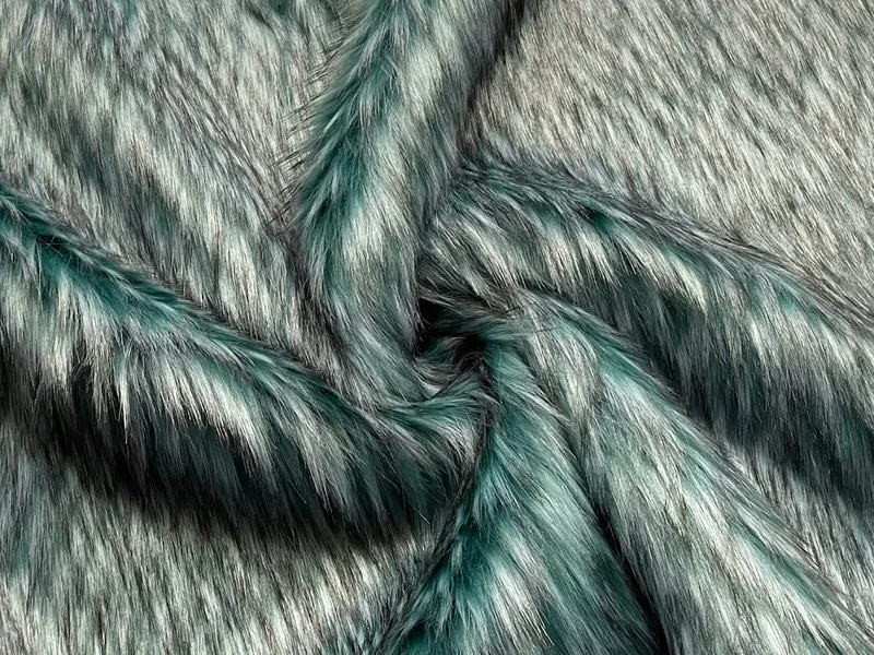 Super Luxury Faux Fur Fabric Material - Bologna Emerald Green, 1Mtr - 150cm x 100cm