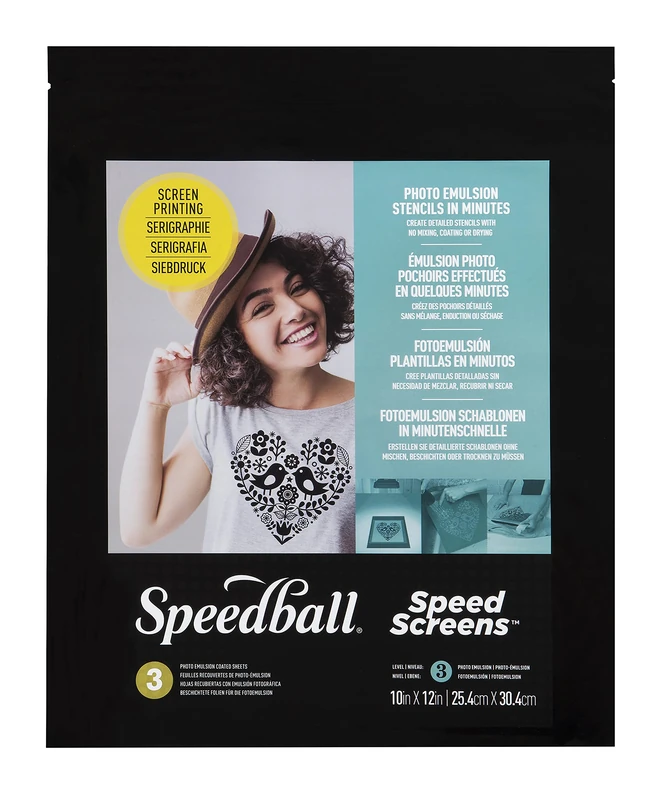 Speedball Speed Screens Print Kit 3 Pack, Starter Screen Printing Kit, DIY Stencil Making, Tool For Home, Classroom, Beginner