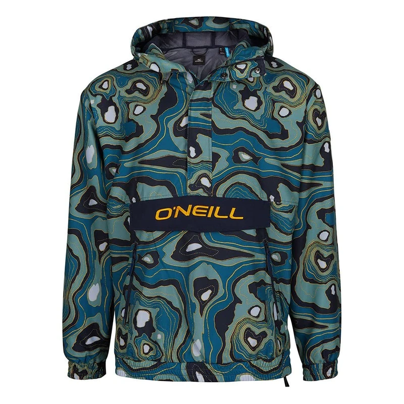 O'Neill PM MODERNIST JACKET Men's Jacket, 5920 Blue AOP W/ Yellow Orange, XL - Image 1