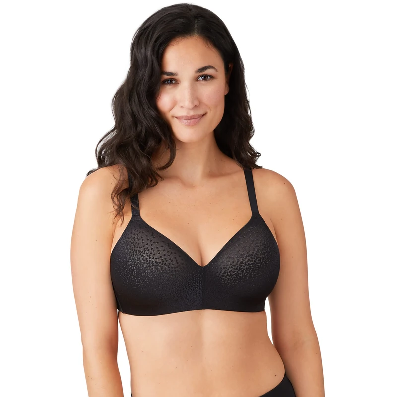Wacoal Womens Back Appeal Wirefree T-Shirt Bra, Black, 36DD