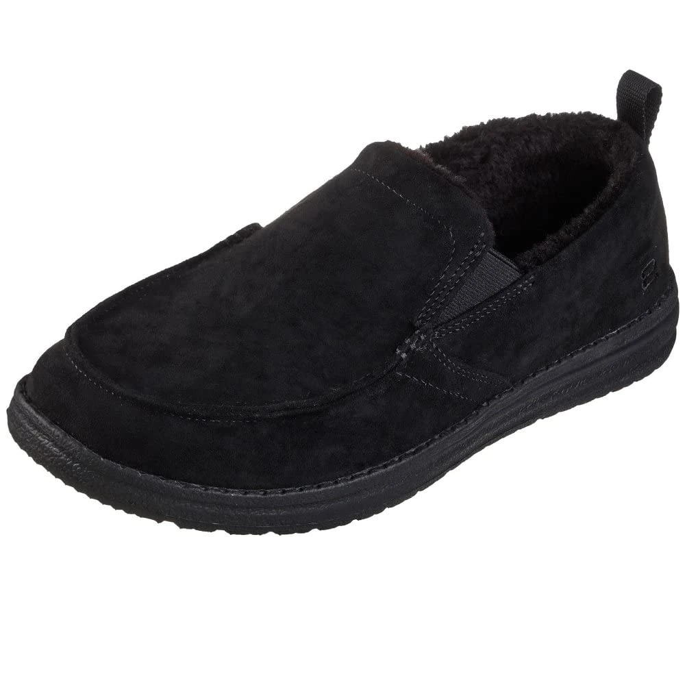 Skechers Men's MELSON Willmore Slipper, Black Microfiber, 7.5 UK