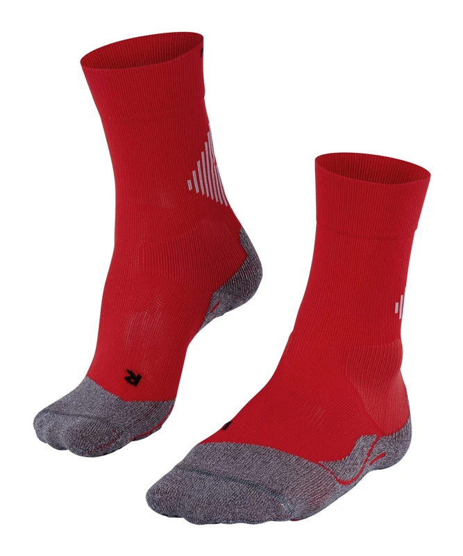 FALKE Unisex 4 GRIP Stabilizing U So Functional Yarn For Maximum Speed 1 Pair Socks, Red Scarlet 8079, 9.5-10.5
