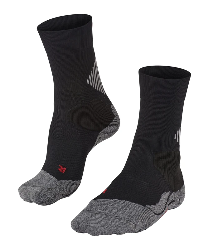 FALKE Unisex 4 GRIP Stabilizing U So Functional Yarn For Maximum Speed 1 Pair Socks, Black 3019, 5.5-7.5