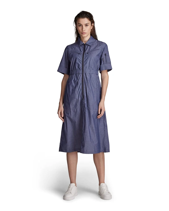 G-Star Women's Flightsuit Holiday Dress, Blue (servant blue D20649-C894-1475), S