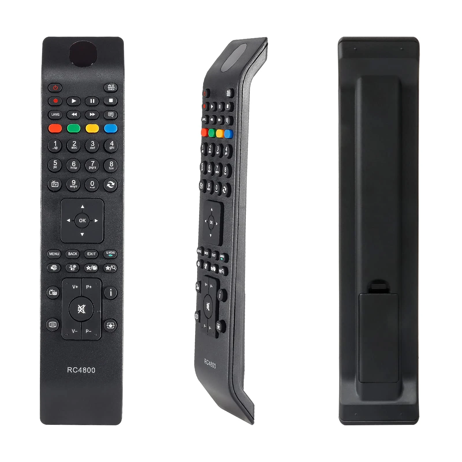 Universal Remote Replacement for JVC TV Remote Control RC4800, Compatible with RC3902, Also Replaced for Polaroid/Bush/Hitachi/TECHWOOD/Digihome/JMB/Telefunken/Celcus Smart TVs - No Setup Required