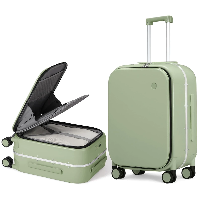 Hanke Luggage Suitcase with Spinner Wheels, Carry On Luggage with Laptop Pocket, 20-Inch, Fashionable Carry on Luggage with Front Pocket