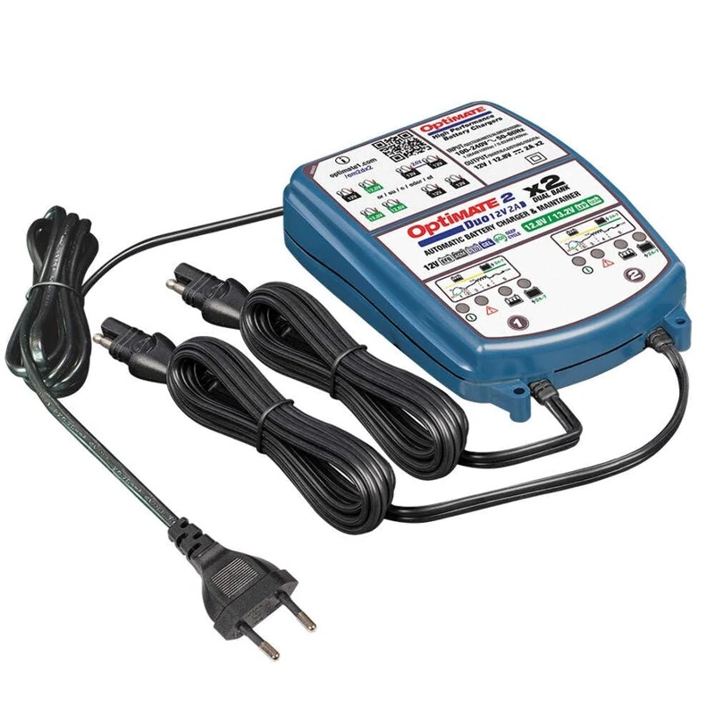 Optimate TecMate 2 DUO x 2 BANK, TM570, BRONZE Series: System for charging and maintaining a sealed battery of 2x 12V /12.8V 2A in 5 steps - Image 1