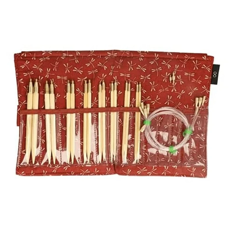 Seeknit KA57828-02 Bamboo Circular Knit Set, Red, Medium/Large