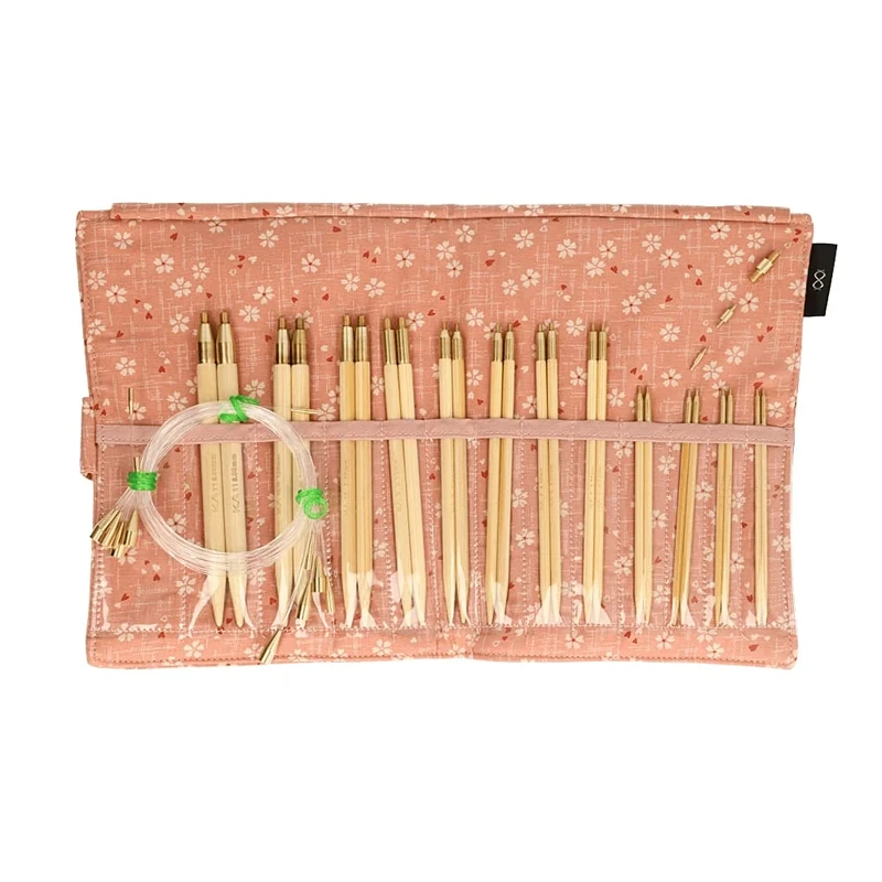 Seeknit KA57825-03 Circular Knitting Set, Bamboo, Pink, Standard