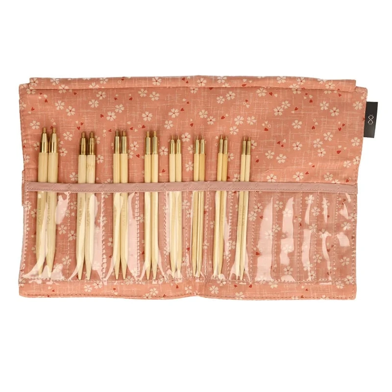 Seeknit Circular Knit Set, Bamboo, Pink, Mittelgroße/Große