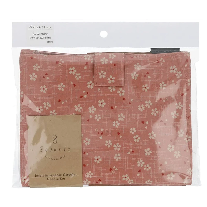 Seeknit - Seeknit Koshitsu Bamboo Pink Interchangeable Circular Knitting Needles (S) Set - 1 Set
