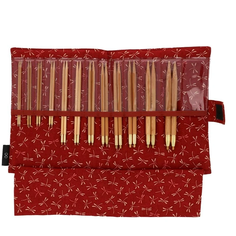 Seeknit Circular Knitting Needles Set, Bamboo, red, Standard