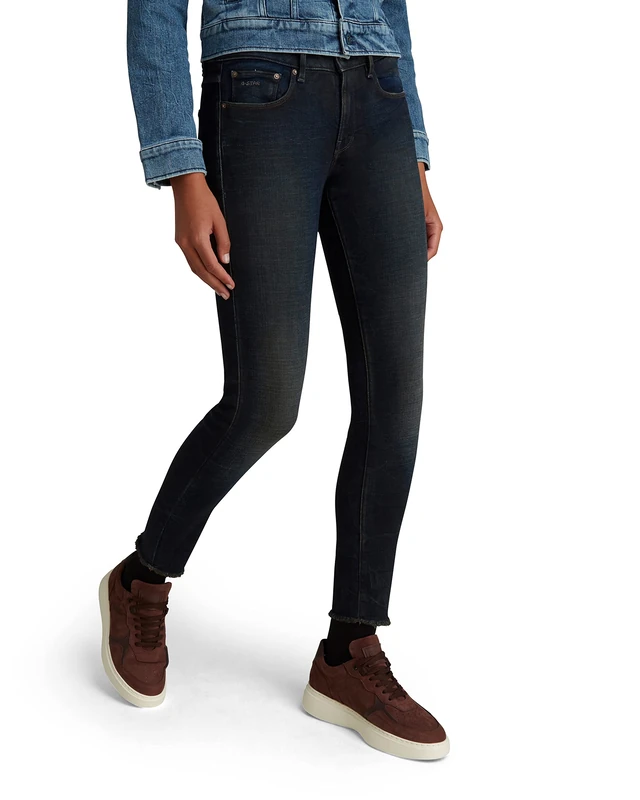 G-Star Women's 3301 Mid Skinny Ankle Jeans, Blue (Worn in moss D20059-C051-C777), 26W / 30L