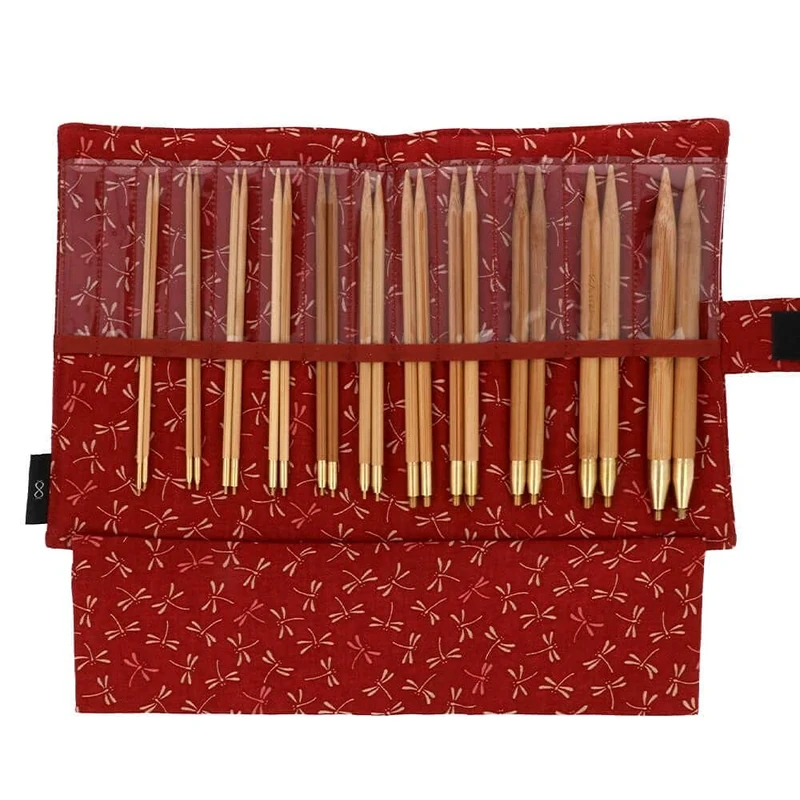 Seeknit Circular Knitting Needles Set, Bamboo, red, Standard