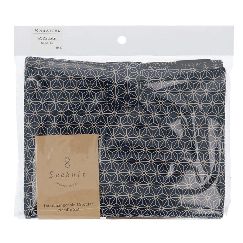 Seeknit KA58920-01 Bamboo Circular Knitting Needles Set, Blue, Medium/Large