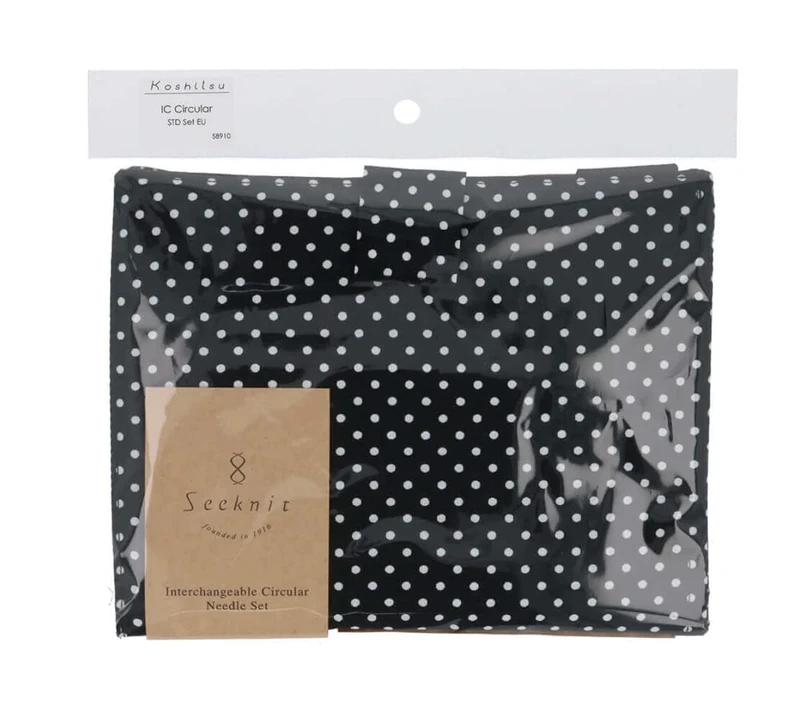 Seeknit KA58910-04 Circular Knitting Needles Set, Bamboo, Black, Standard