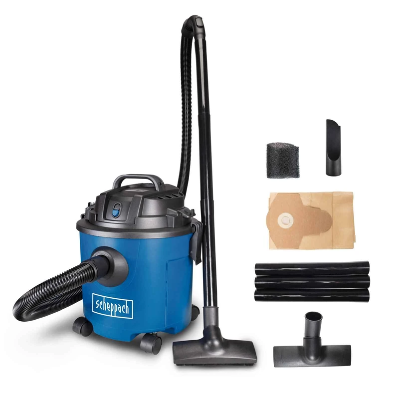 Scheppach NTS16 Wet & Dry Vacuum Cleaner | 16L Capacity | 1200W Motor | 20 kPa Suction Power | 3-in-1 Function with Blower | Inc. Hose. Nozzles & Filter Set - Image 1