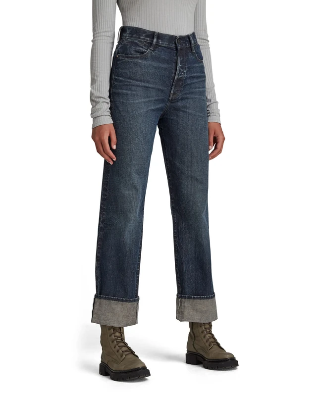 G-Star Women's Tedie Ultra High Straight Jeans, Blue (faded mediterranean D20016-C779-C765), 28W / 28L