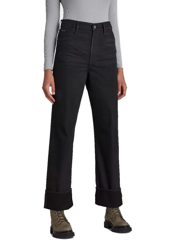 G-Star Women's Tedie Ultra High Straight Jeans, Black (jet black D20016-C526-A814), 25W / 30L