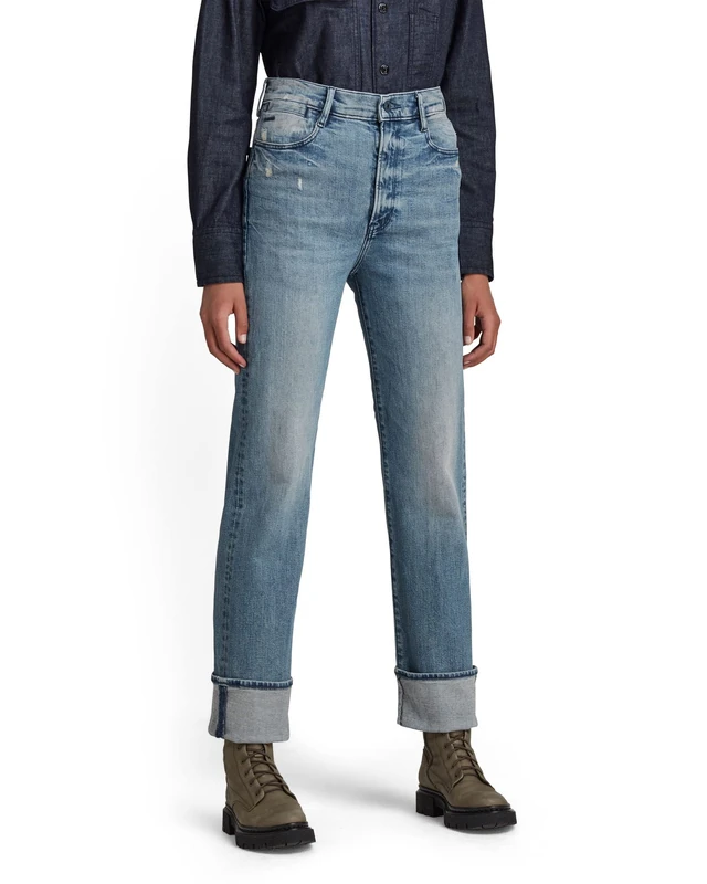 G-Star Women's Tedie Ultra High Straight Jeans, Blue (vintage seashore D20016-C913-C926), 32W / 30L