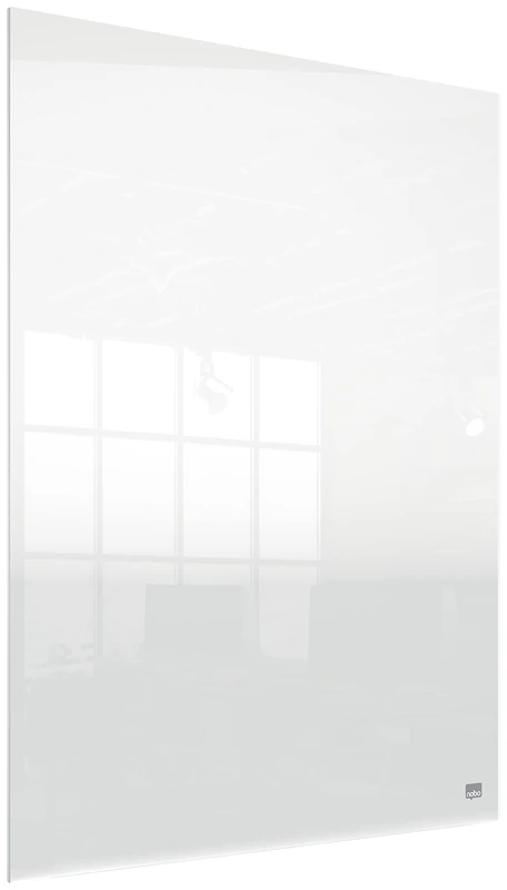 Nobo Transparent Acrylic Mini Desktop or Wall Mounted Whiteboard, Portable, Dry Erase, Frameless, 600 x 450 mm, Includes Marker Pen And Mounting Pads, Clear, 1915618