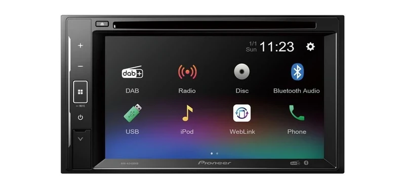 Pioneer CD/DVD Tuner AVH-A240DAB 6.2" Touchscreen Bluetooth USB WebLink FLAC