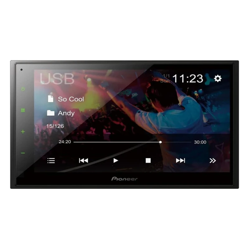 Pioneer DMH-A340DAB Mechafree 6.8” Capacitive touchscreen multimedia player, with Smartphone Mirroring. Bluetooth, DAB/DAB+ Digital Radio, 13-band GEQ