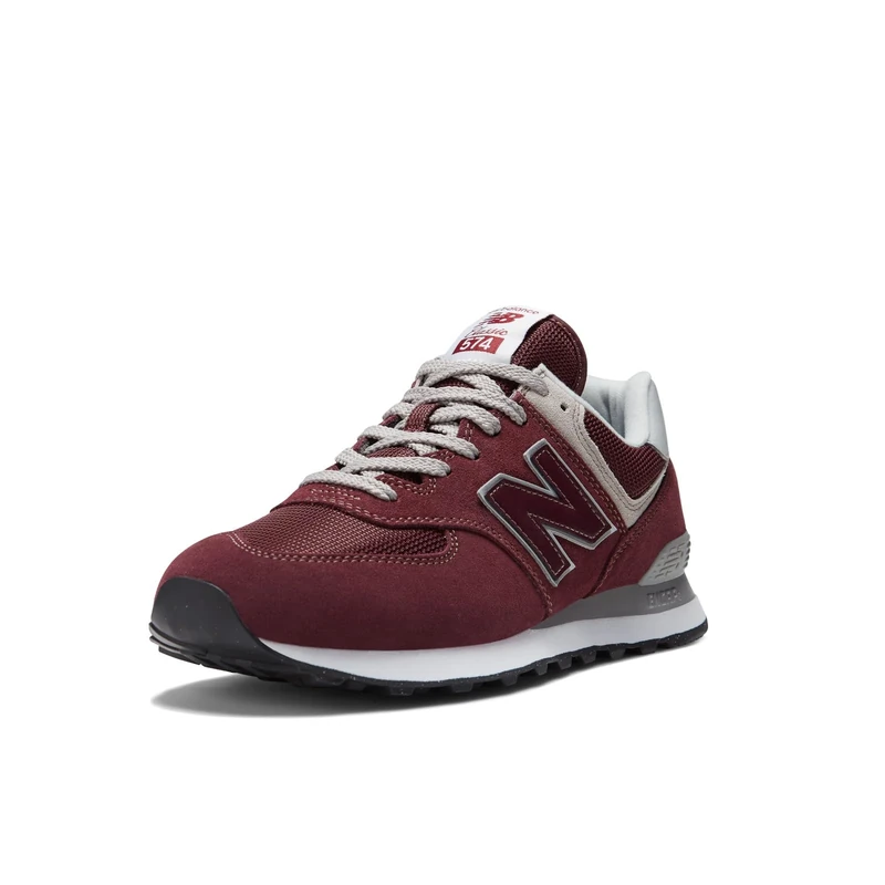 New Balance Mens Nb 574 Sneakers, Burgundy Evm Dark, 8 UK