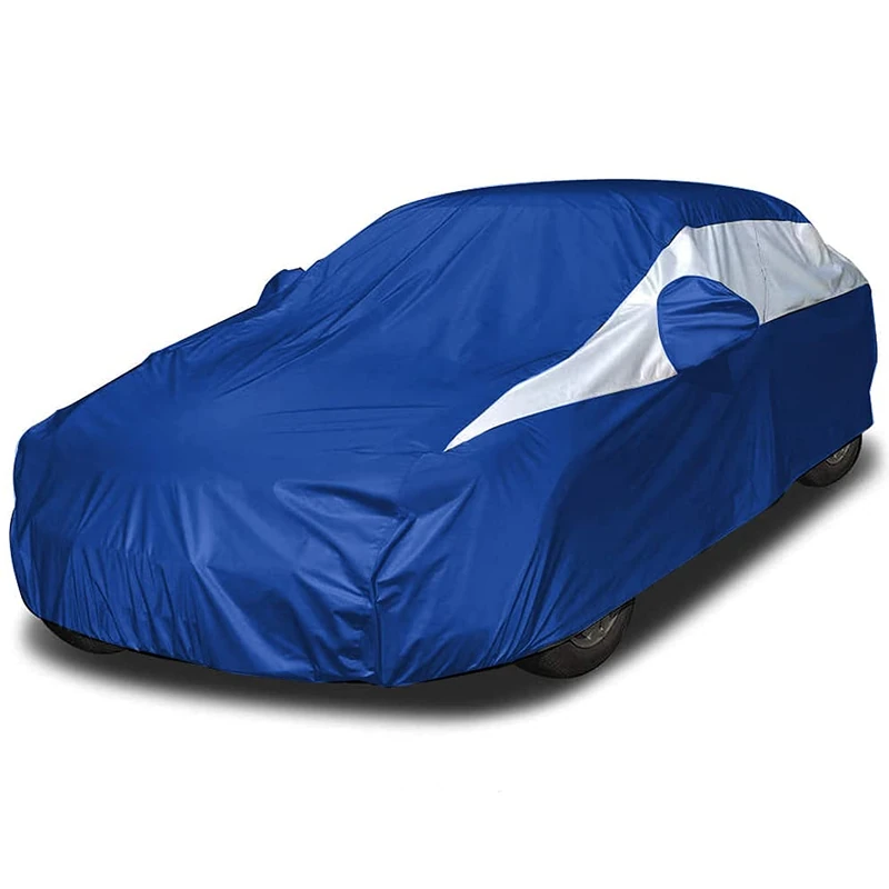 Titan Brilliant Color Poly 210T Car Cover for Sedans 186-202". Waterproof, UV Protection, Scratch Resistant, Driver-Side Zippered Opening. Fits Camry, Accord and More.