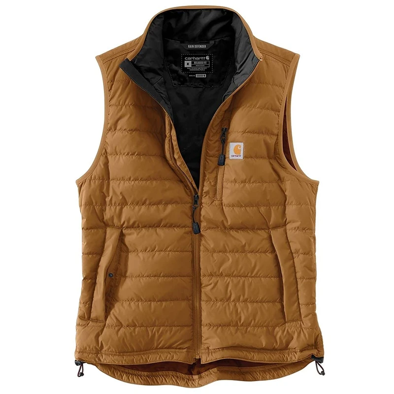 Carhartt Men's Rain Defender® Relaxed Fit Lightweight Insulated Vest, Carhartt® Brown, L