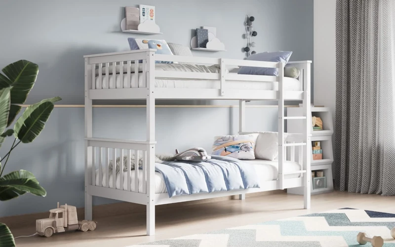 Flair Wooden Zoom Detachable Bunk Bed - White
