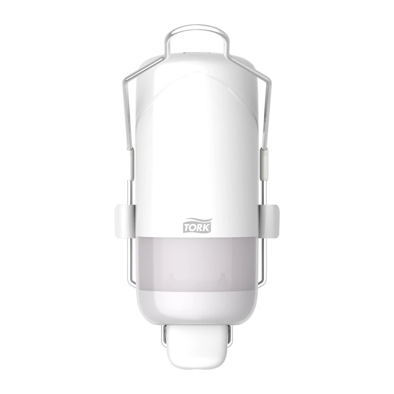 Tork Liquid Soap Dispenser with Arm Lever for Liquid Soap and Hand Sanitiser, Elevation - 560101 - Hygienic, Leak-proof S1 Dispenser System, white
