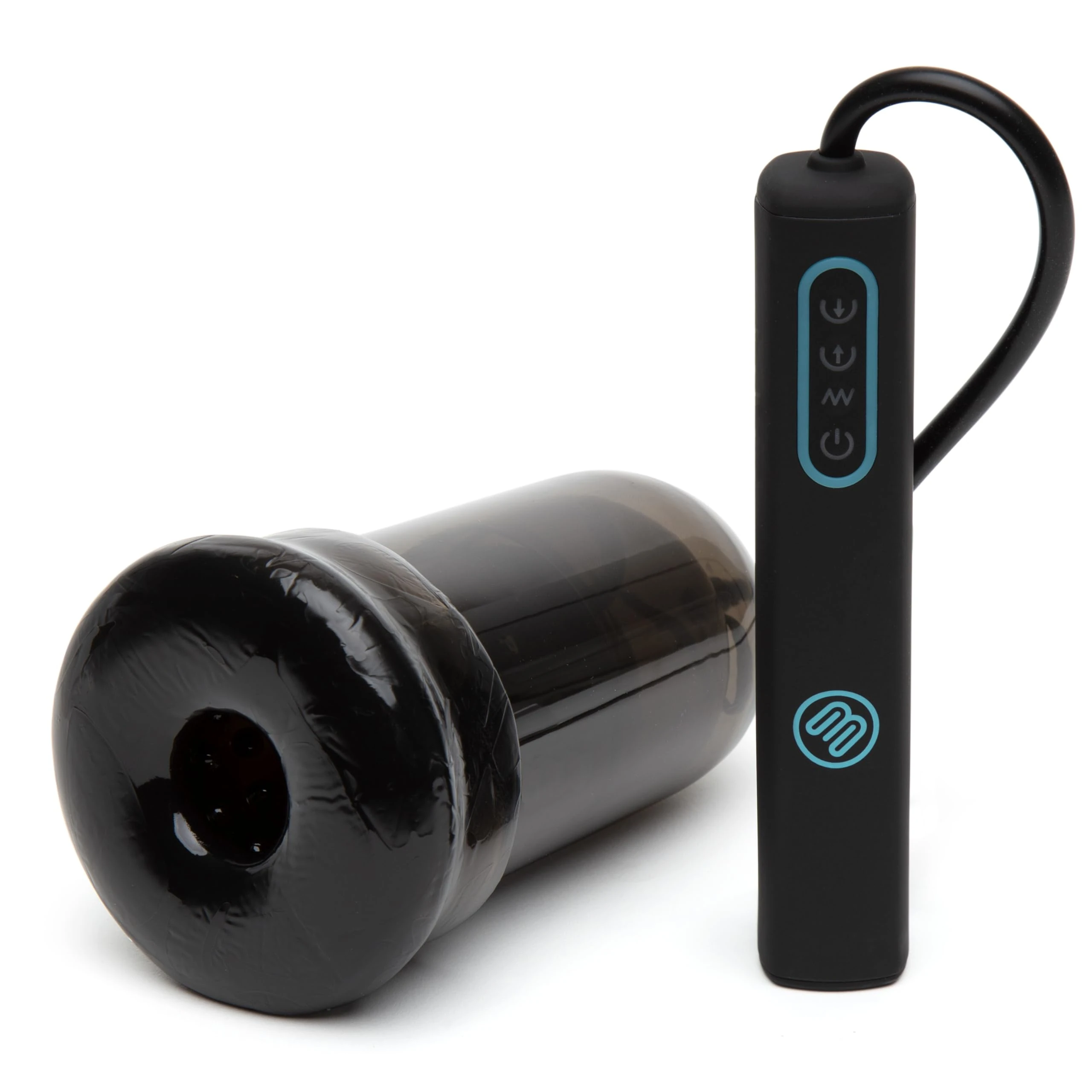 Lovehoney Blowmotion Auto Suction Male Masturbator - 2.5 Inch Canal with Wired Controller 2 Suction Speeds & 10 Vibration Modes - Rechargeable Sex Toys for Men