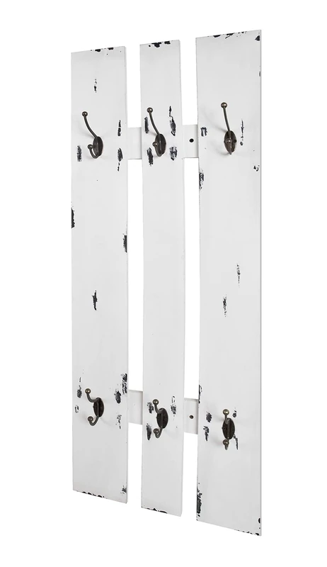 HAKU Möbel Wardrobe White, MDF, Metal - Size: W 40 cm X H 100 cm X D 9 cm, Style: Urban Collective