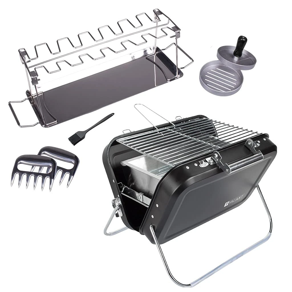 Valiant Portable BBQ and Accessory Set Bundle