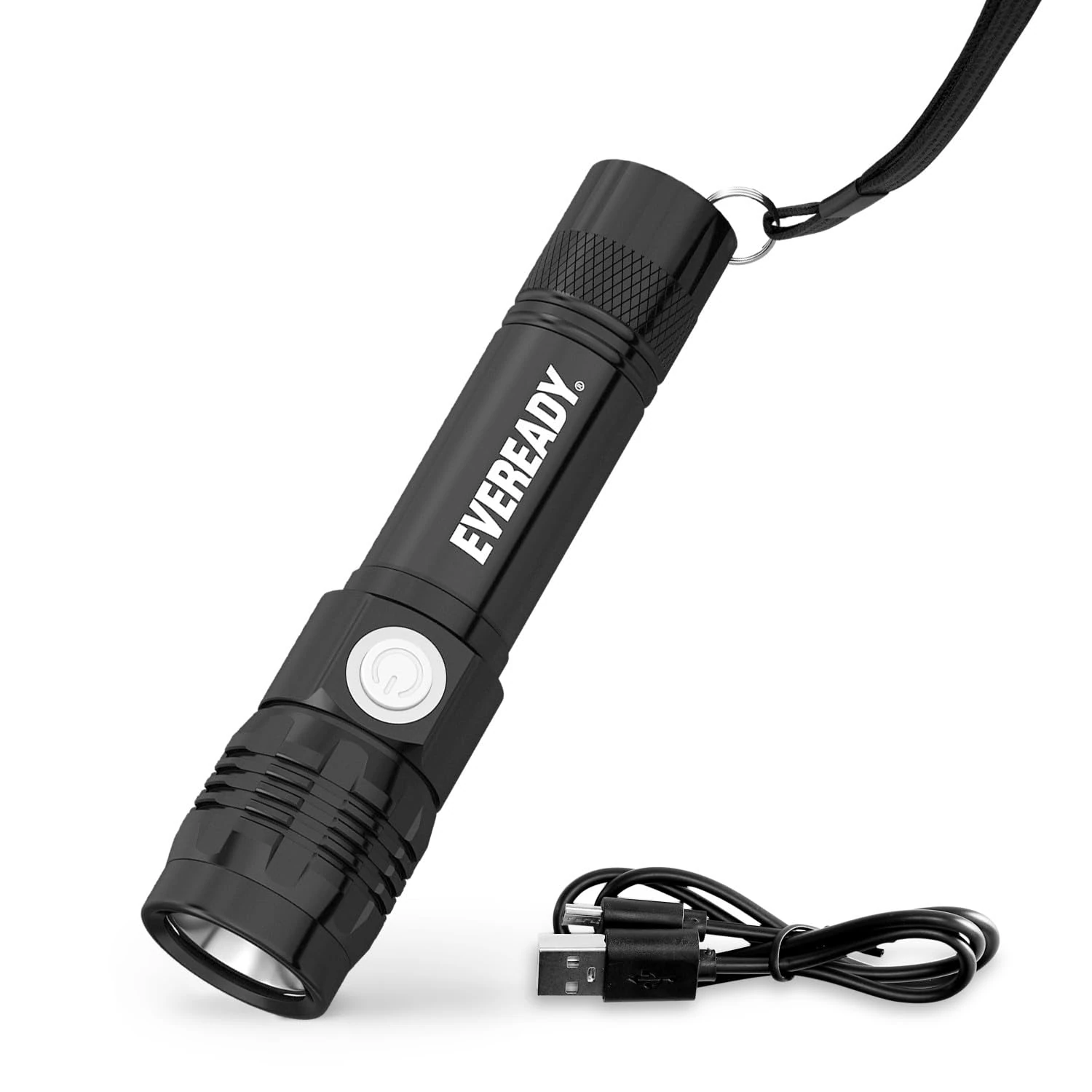 Energizer Eveready Rechargeable LED Super Bright Torch, Flashlight for Outdoor Lights, Ideal for Emergencies and Camping. Light Weight, Water and Impact Resistant, Micro USB Charging Cable Included