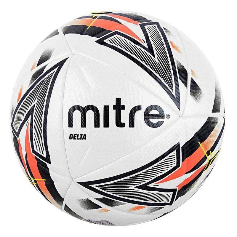Mitre Delta Football | Highly Durable | Enhanced Accuracy and Consistency, White/Black, 4