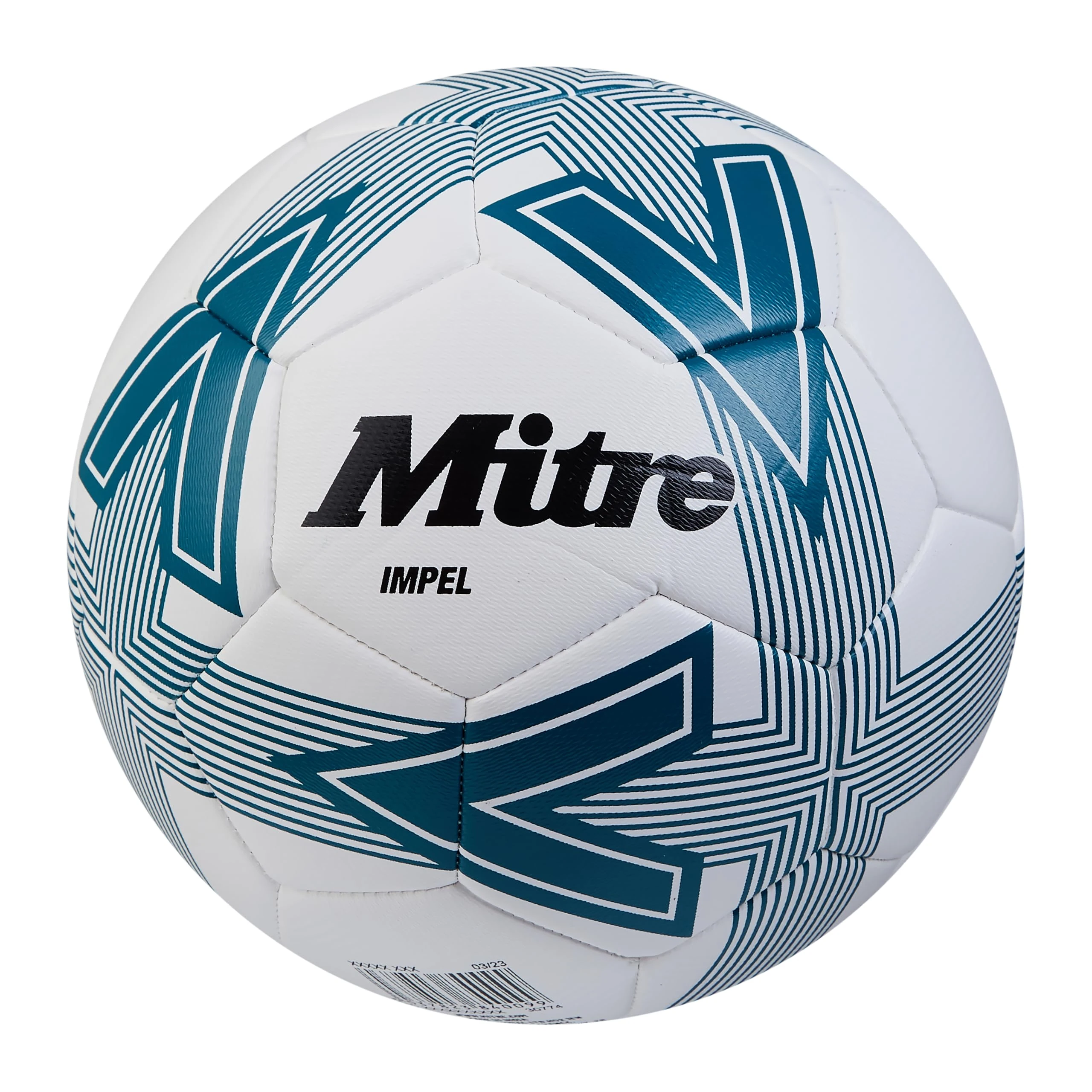 Mitre Impel L30P Unisex Football, White/Pitch Green/Black, 4